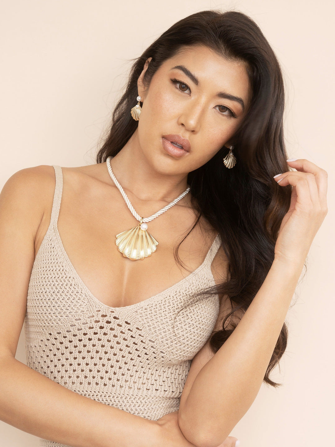 Scallop Shell and Pearl Earrings - Dear Lucy