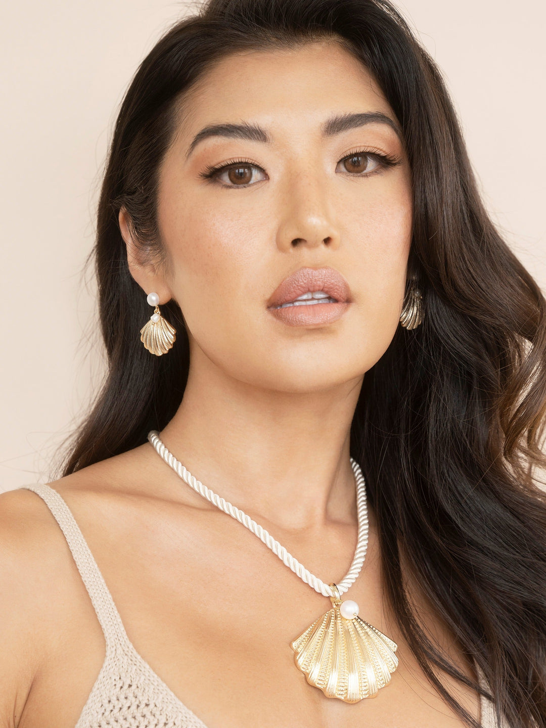 Scallop Shell and Pearl Earrings - Dear Lucy