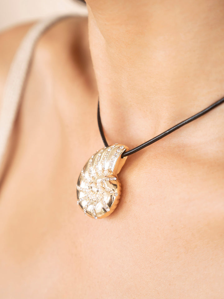 Nautilus Shell Cord Necklace - Dear Lucy