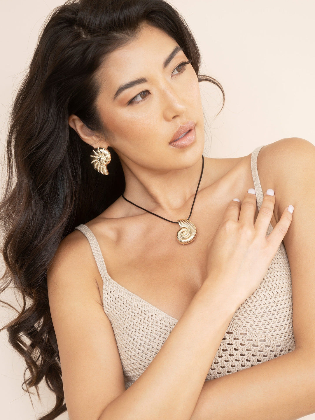 Nautilus Shell Cord Necklace - Dear Lucy