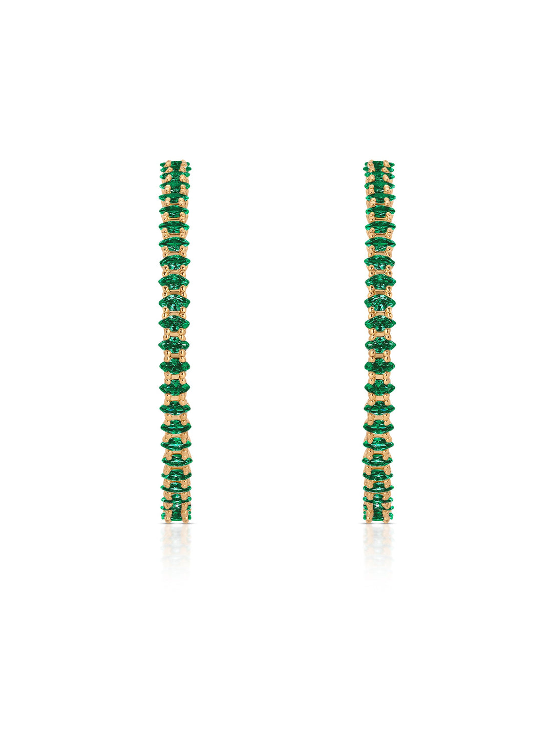Emerald Marquise Hoops - Dear Lucy
