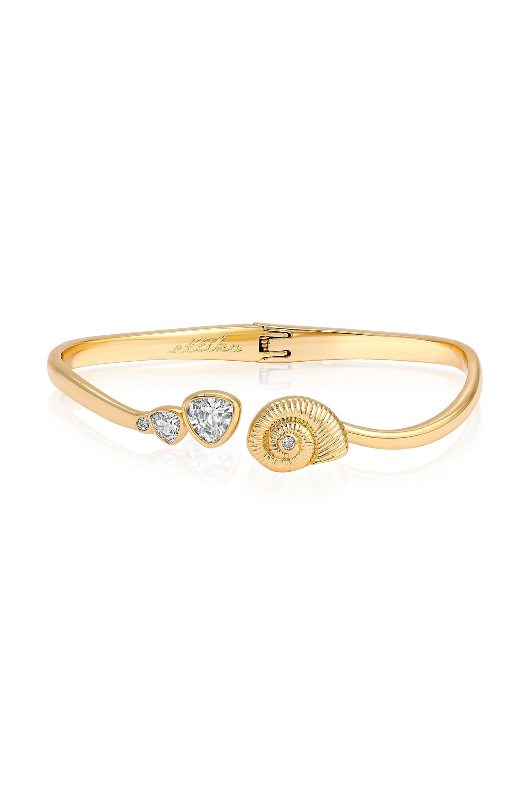 Golden Nautilus Shell Cuff Bracelet - Dear Lucy