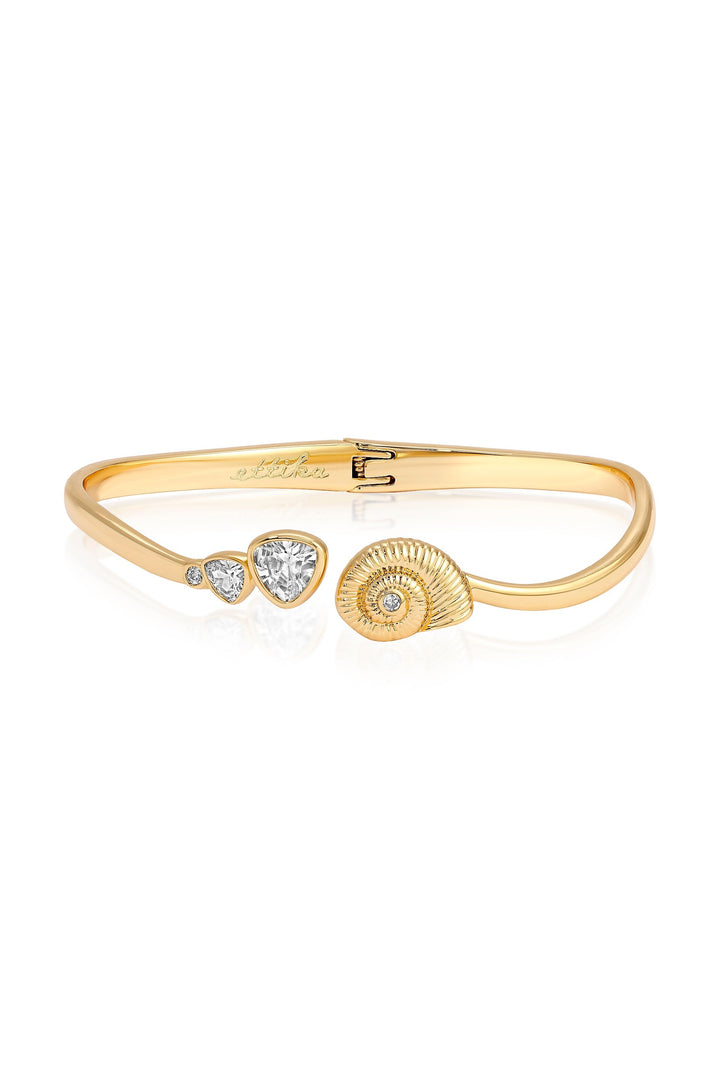 Golden Nautilus Shell Cuff Bracelet - Dear Lucy