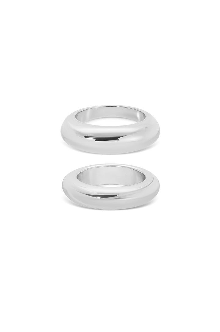Modern Dome Ring Set - Dear Lucy