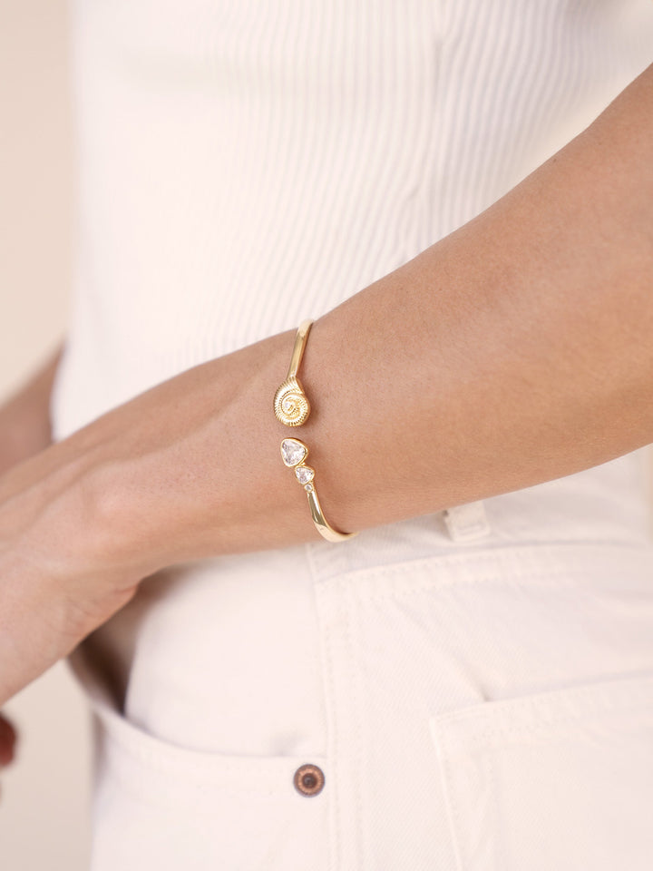 Golden Nautilus Shell Cuff Bracelet - Dear Lucy