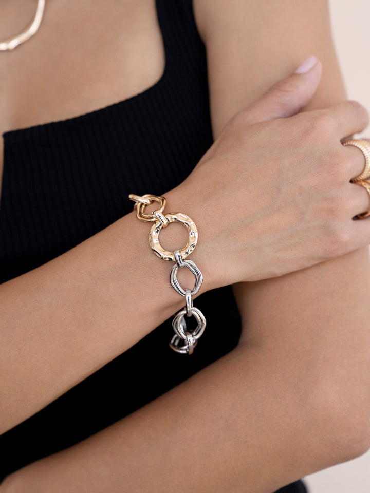 Mixed Metal Chain Link Bracelet - Dear Lucy