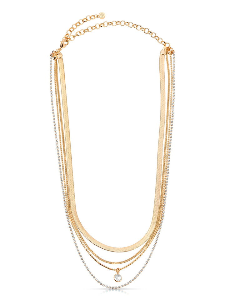 All the Chains Aqua Layered Necklace - Dear Lucy