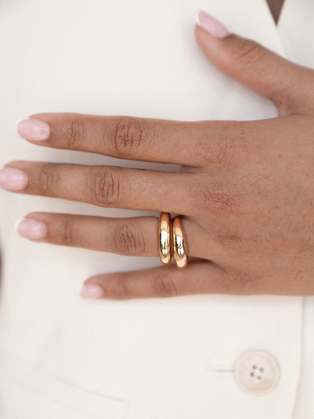 Modern Dome Ring Set - Dear Lucy