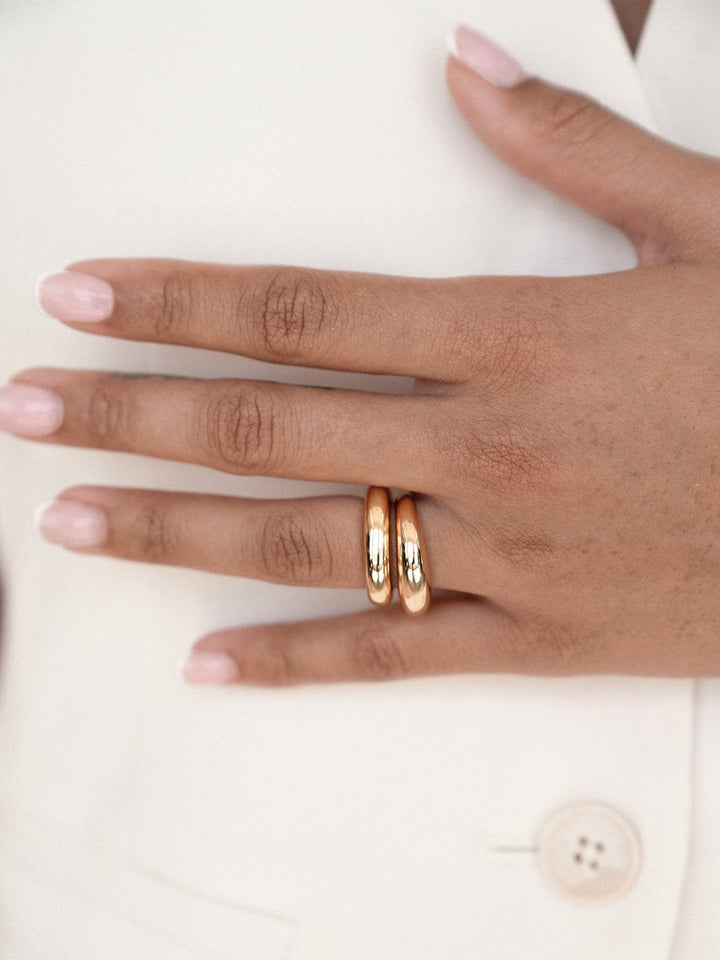 Modern Dome Ring Set - Dear Lucy