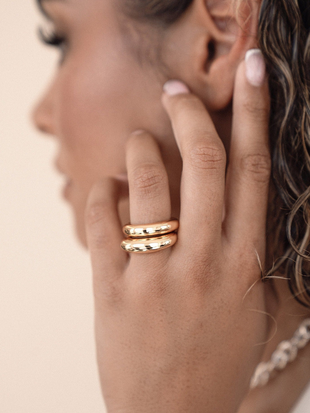 Modern Dome Ring Set - Dear Lucy