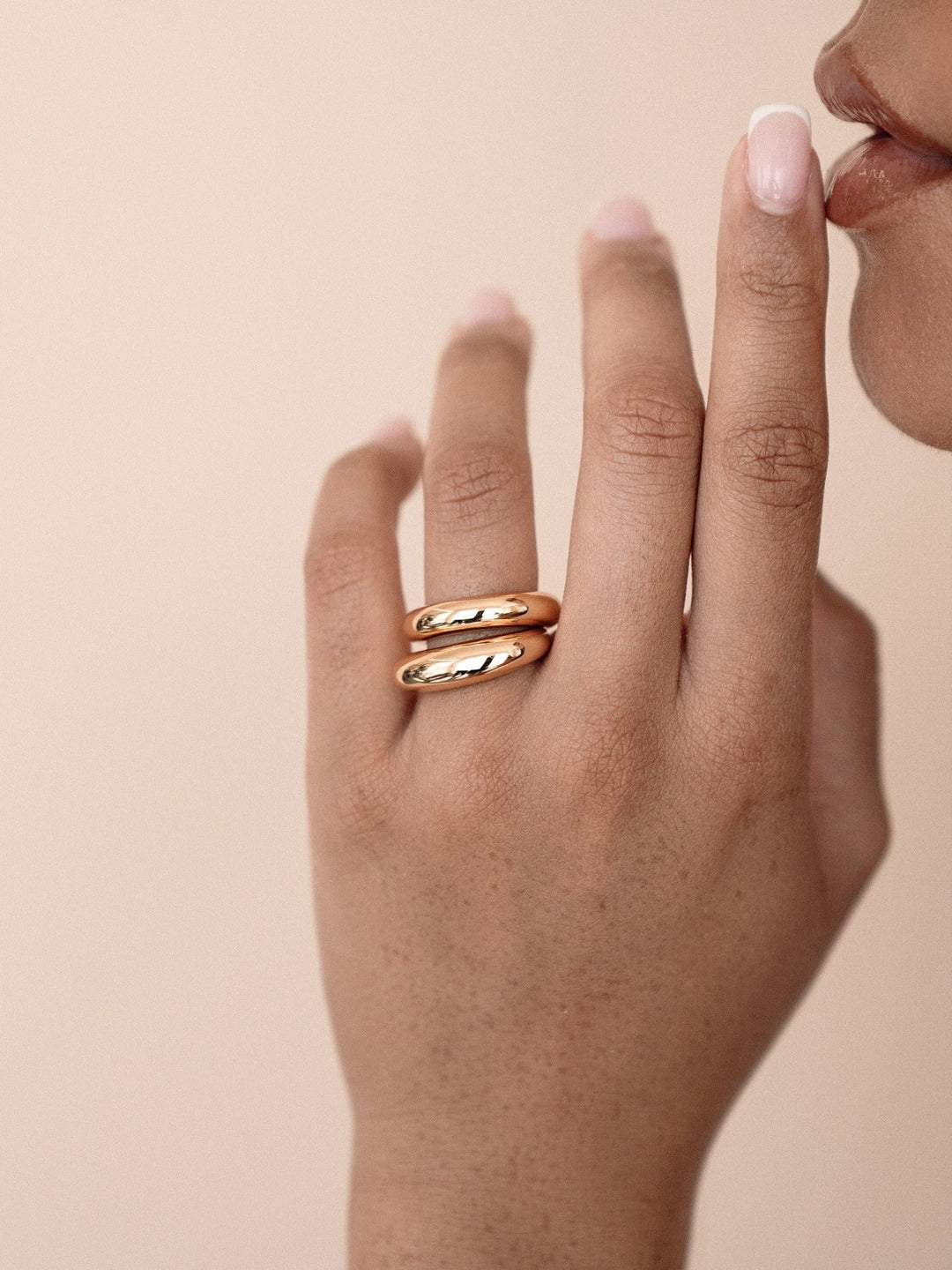 Modern Dome Ring Set - Dear Lucy