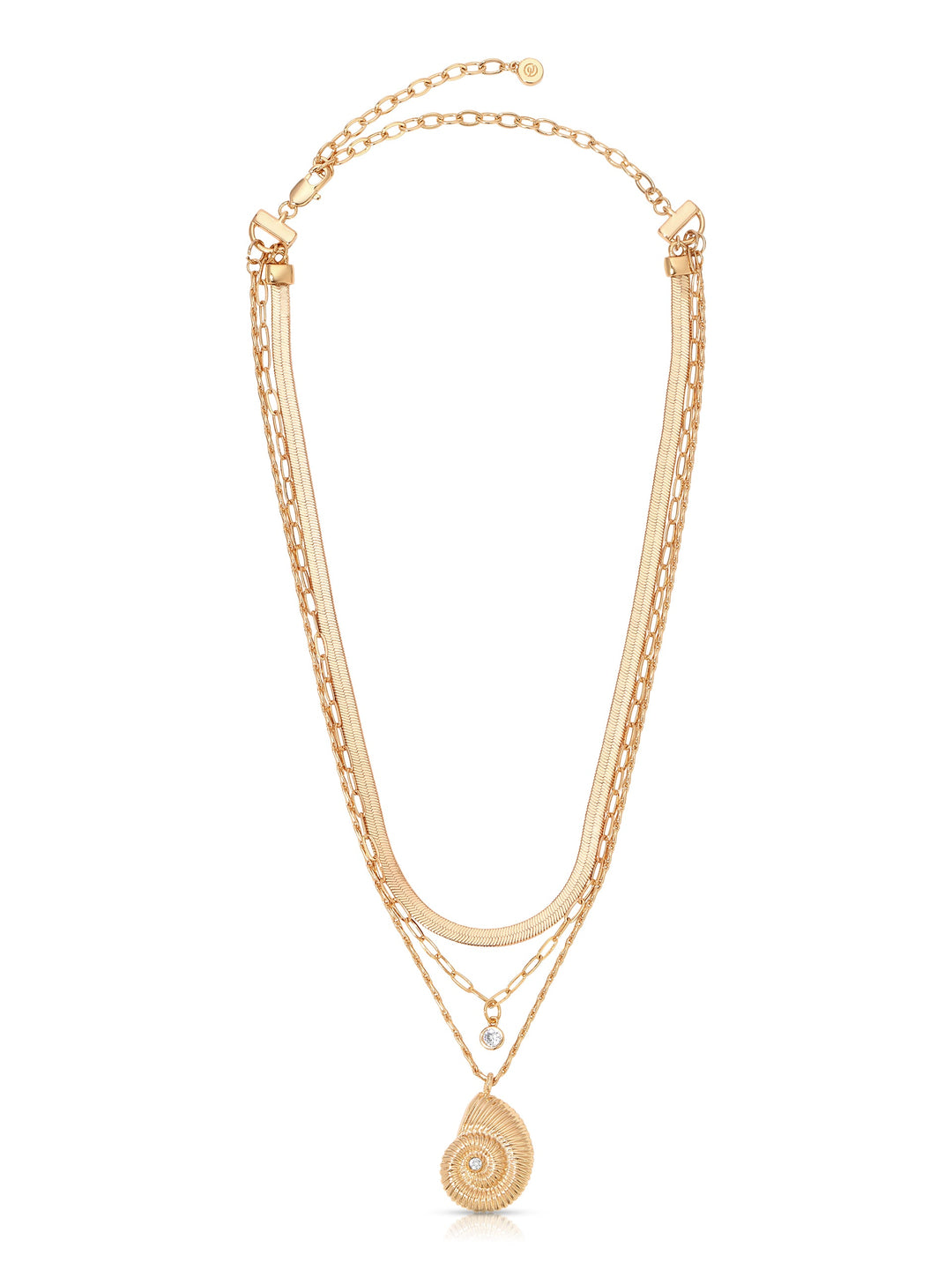 Ettika Nautilus Shell Pendant Layered Necklace - Dear Lucy