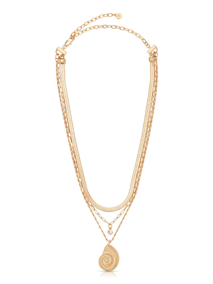 Ettika Nautilus Shell Pendant Layered Necklace - Dear Lucy