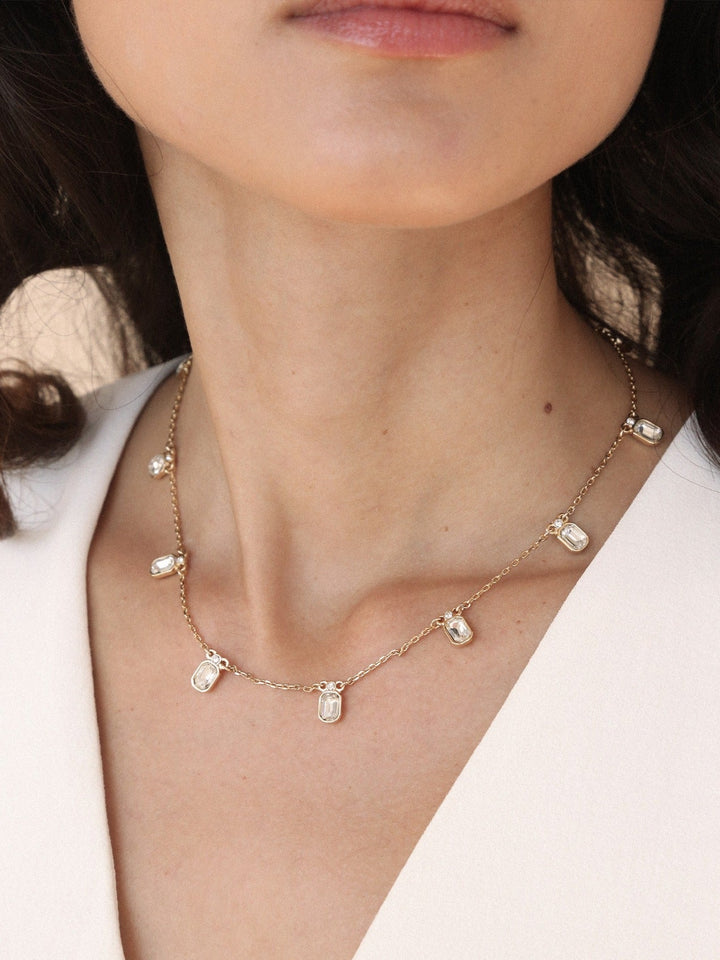 Emerald Deco Charm Necklace - Dear Lucy