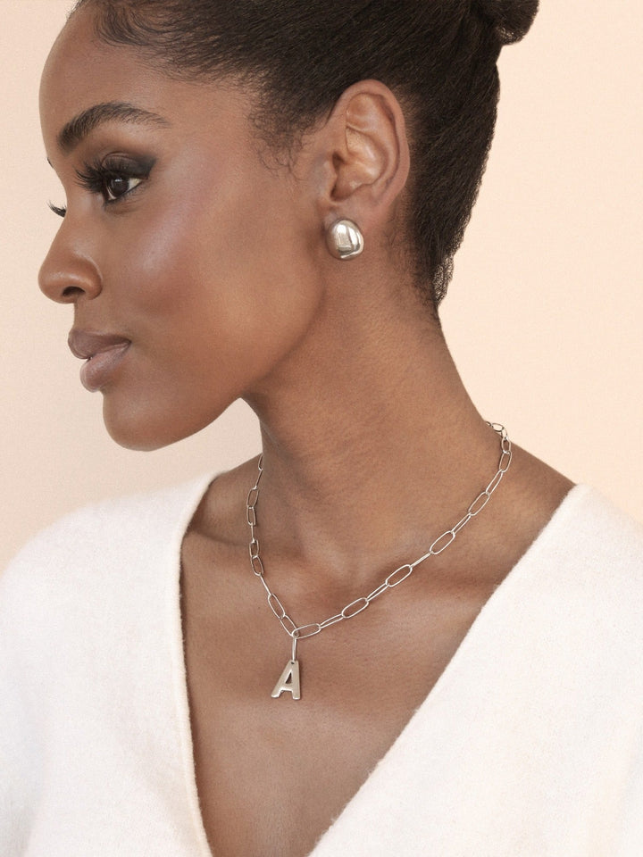 Ettika Paperclip Link Initial Necklace