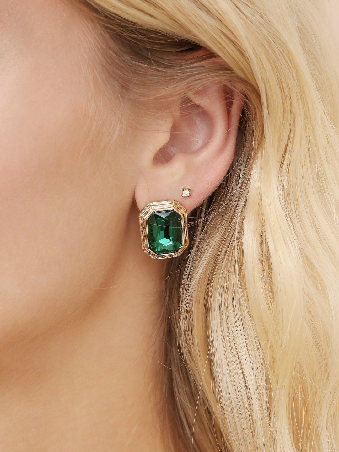Emerald Deco Earrings - Dear Lucy