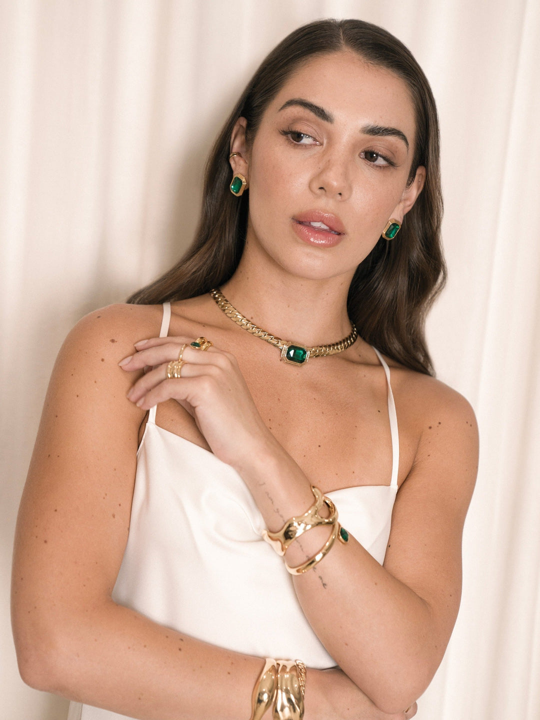 Emerald Deco Earrings - Dear Lucy