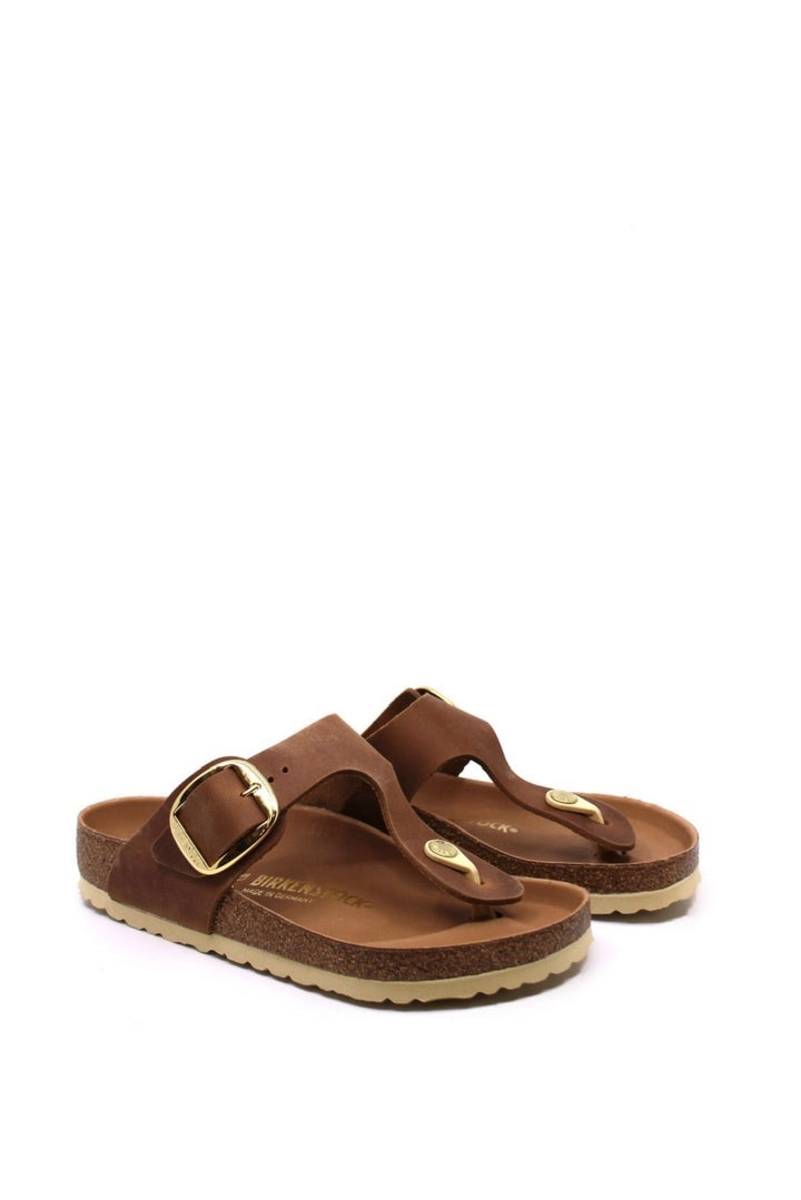 Birkenstock Gizeh Big Buckle Cognac Narrow - Dear Lucy