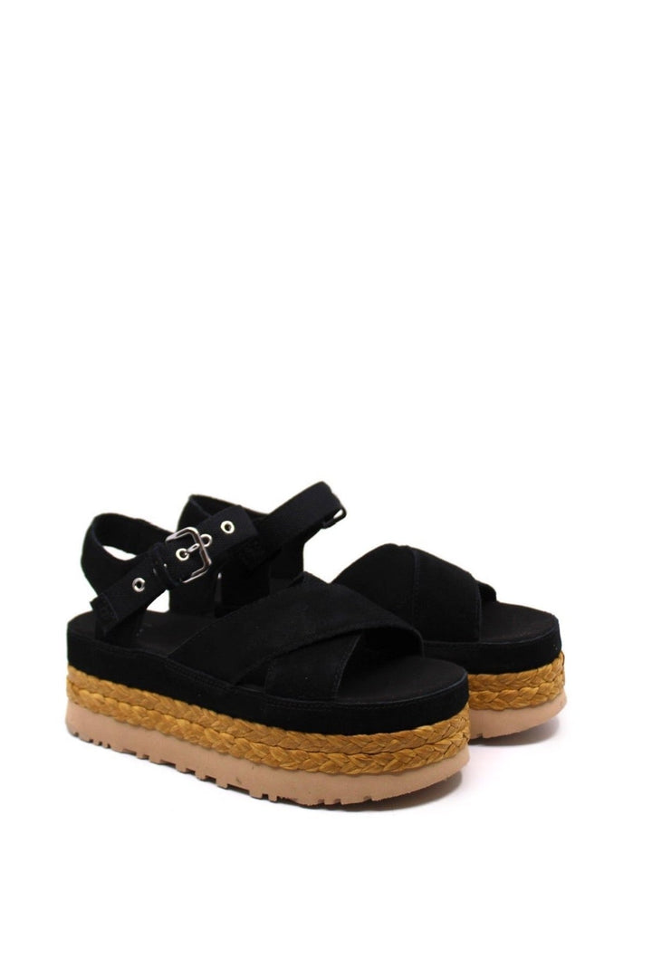 UGG® Aubrey Ankle Strap Black - Dear Lucy