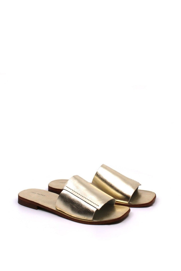 Free People Verona Slide Sandal Gold - Dear Lucy