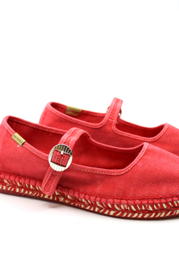 Free People Oasis Mary Jane Espadrille in Salsa - Dear Lucy