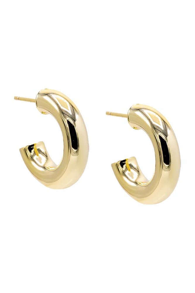 Adina Eden Chunky Hollow Hoop Earring – Gold - Dear Lucy
