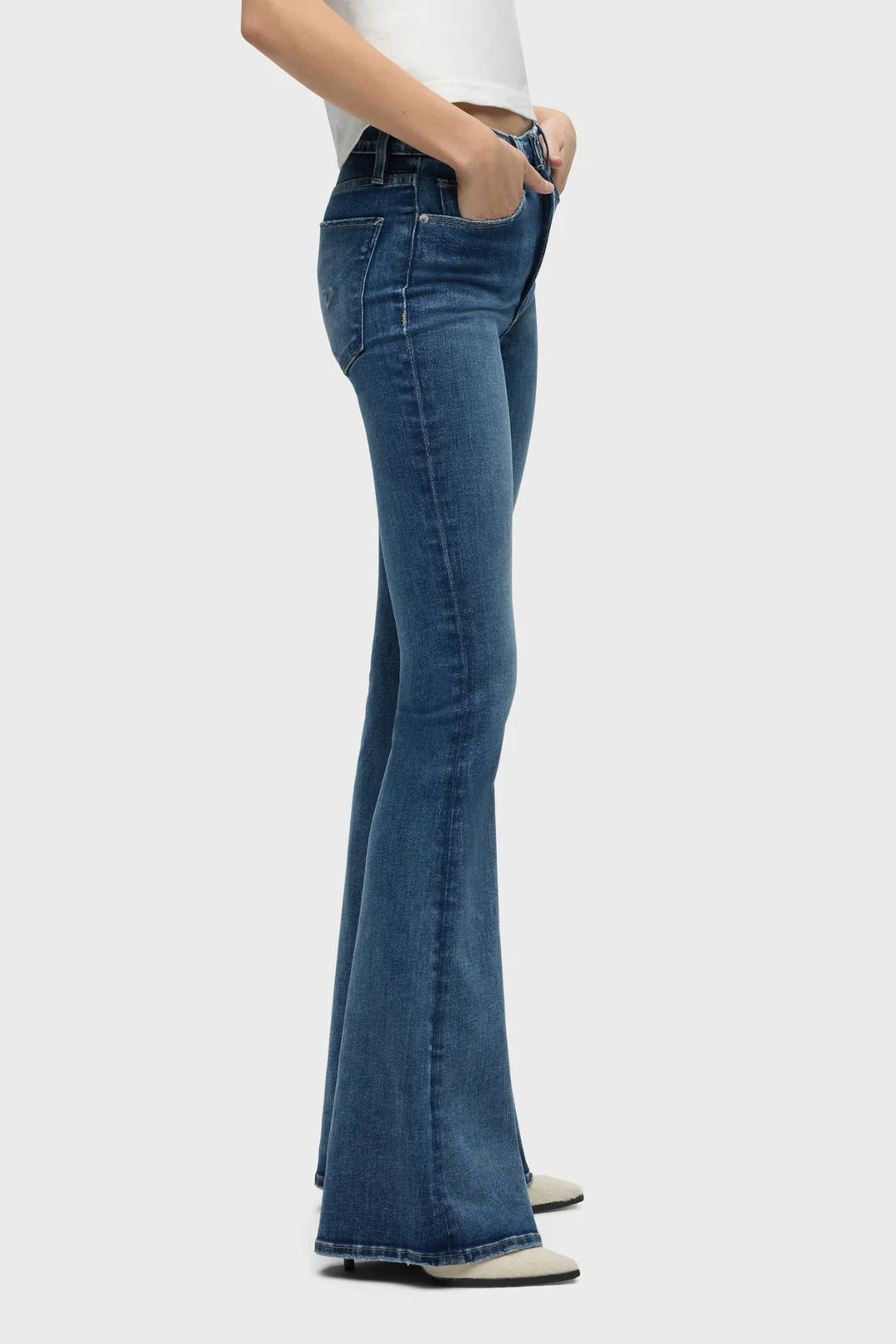 Hudson Holly High-Rise Flare Jean in Harvest - Dear Lucy