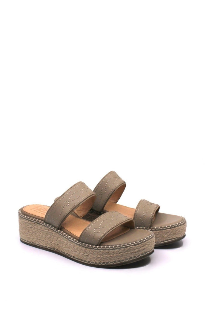 Frye Joy Woodstock 2 Band Platform Slide Clay - Dear Lucy