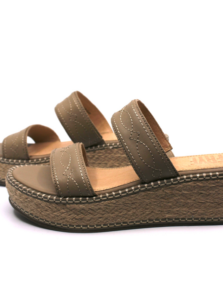 Frye Joy Woodstock 2 Band Platform Slide Clay - Dear Lucy