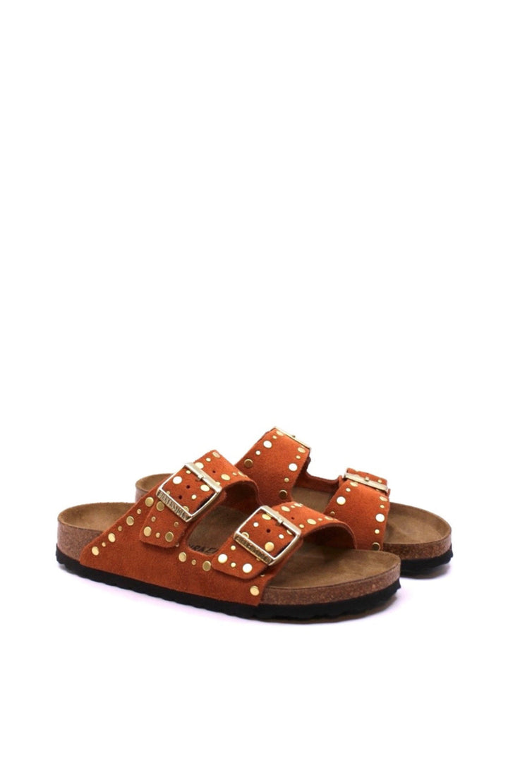 Birkenstock Arizona Rivets Dark Rust Narrow
