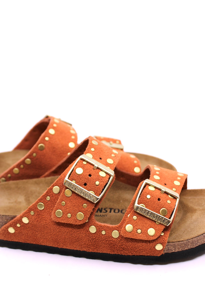 Birkenstock Arizona Rivets Dark Rust Narrow