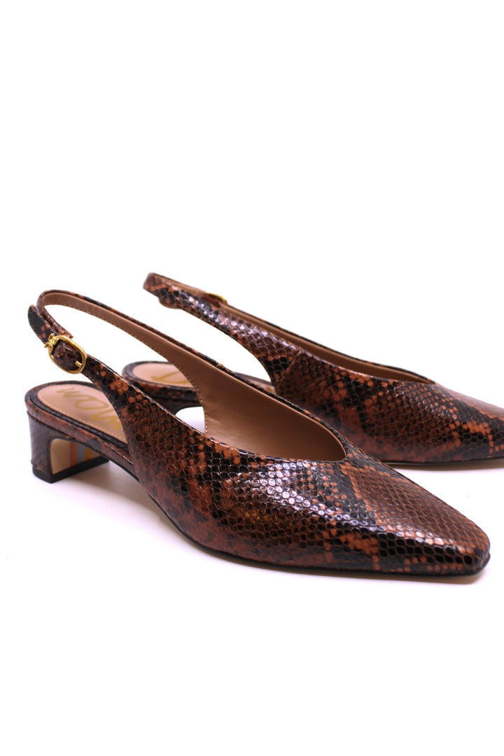 Sam Edelman Ronnie Slingback Copper Snakeskin