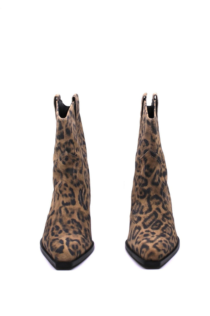 Free People Cat Nap Cowboy Boot Leopard Suede