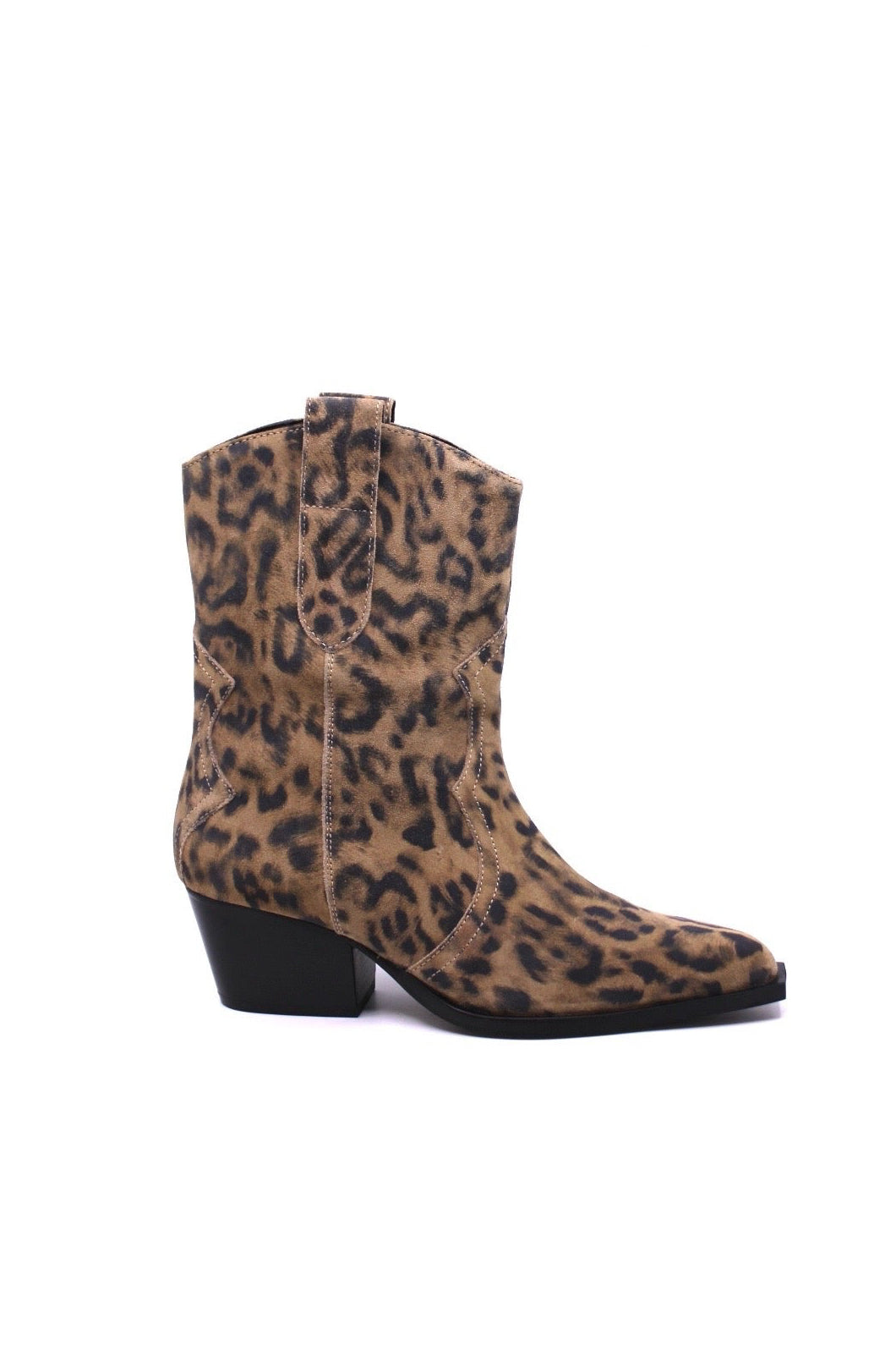 Free People Cat Nap Cowboy Boot Leopard Suede