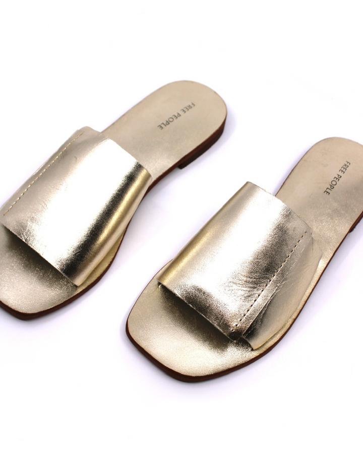 Free People Verona Slide Sandal Gold - Dear Lucy