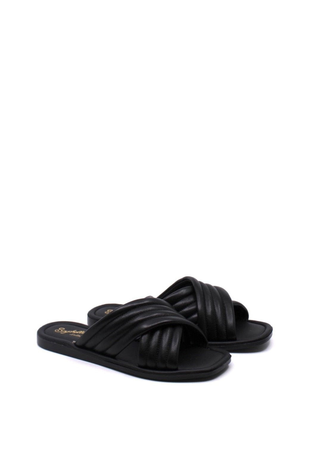 Seychelles Word for Word Sandal Black - Dear Lucy