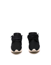 Esseutesse Black Leather Fringe Sneaker - Dear Lucy