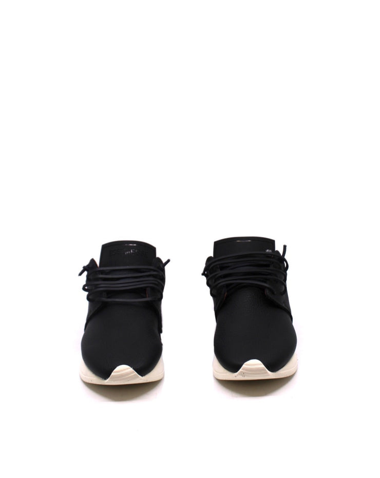 Esseutesse Black Leather Fringe Sneaker - Dear Lucy