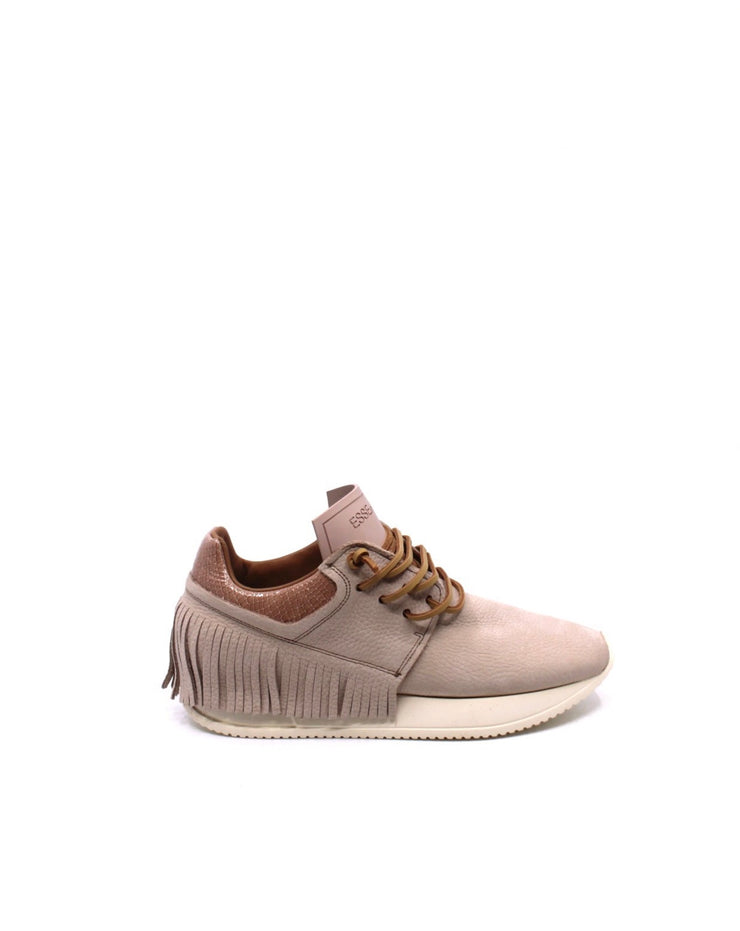 Esseutesse Oyster Leather Fringe Sneaker - Dear Lucy
