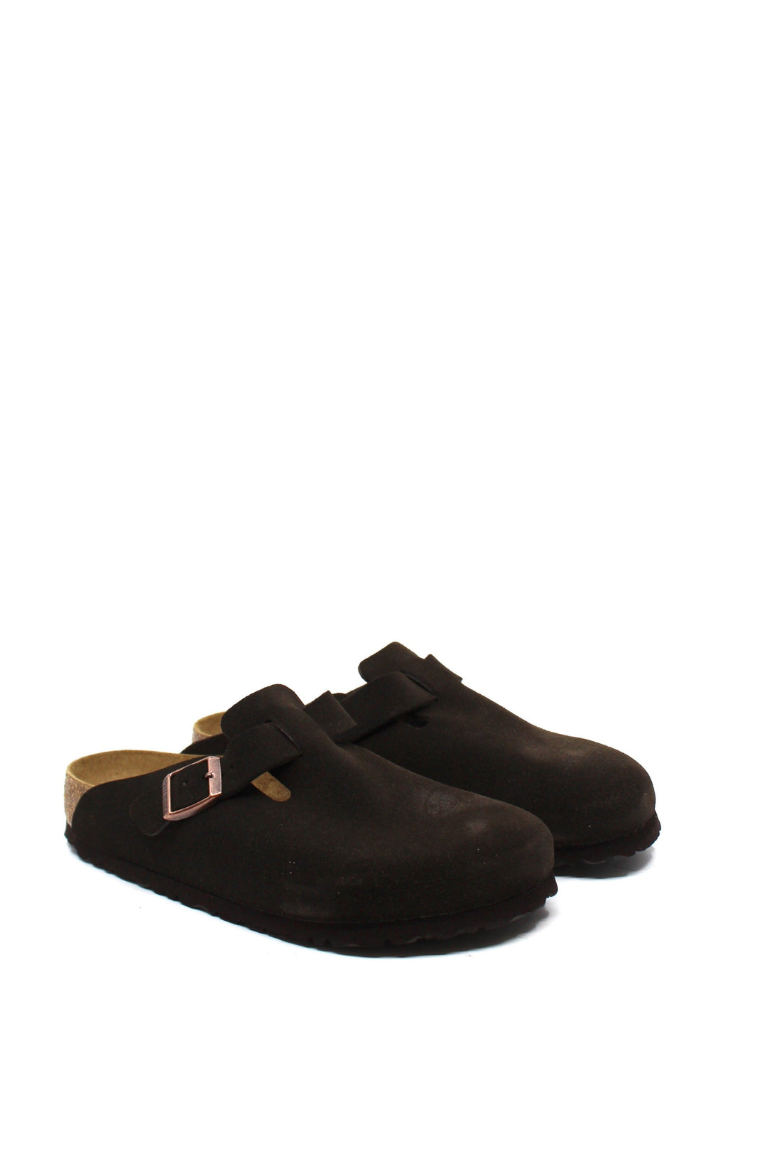 Birkenstock Boston Mocha Suede Soft Footbed Narrow - Dear Lucy