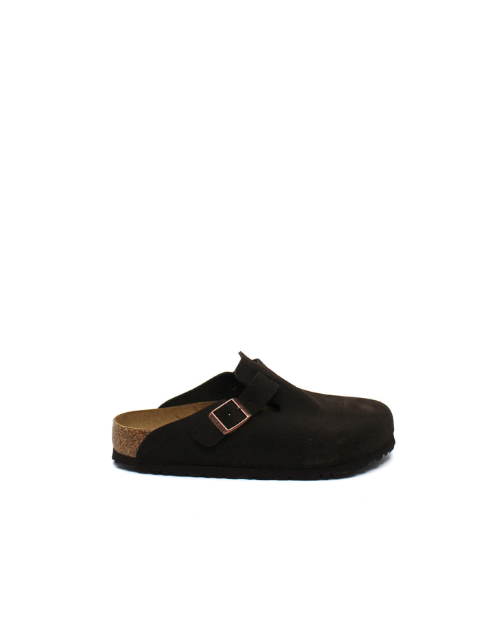 Birkenstock Boston Mocha Suede Soft Footbed Narrow - Dear Lucy