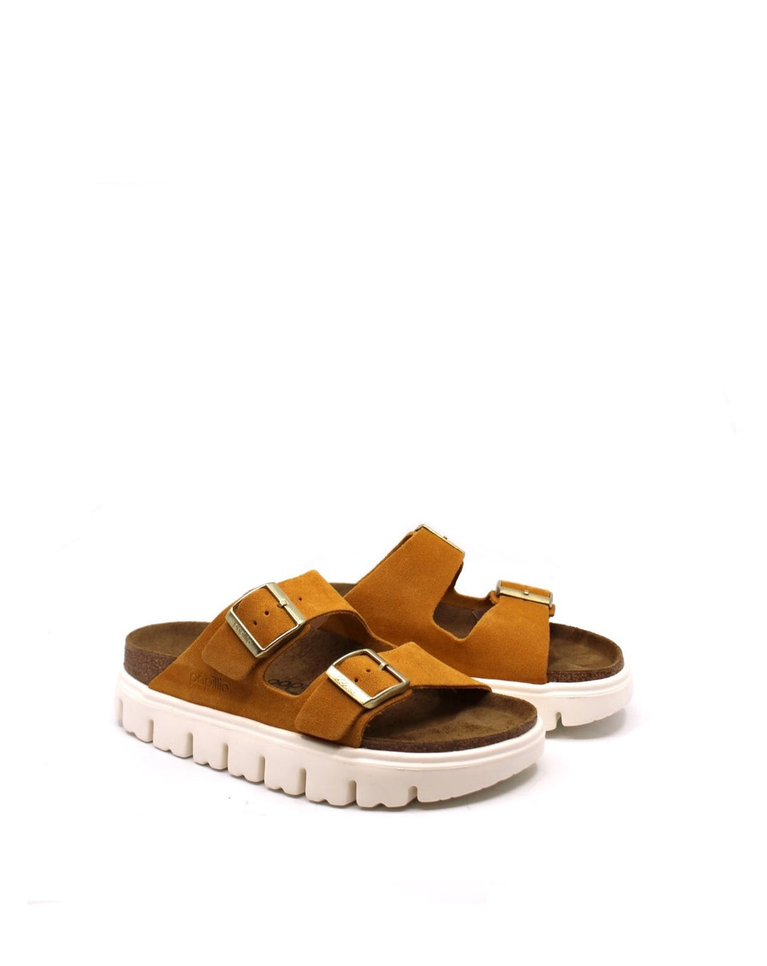 Birkenstock Arizona Chunky Apricot Suede Narrow - Dear Lucy