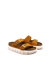 Birkenstock Arizona Chunky Apricot Suede Narrow - Dear Lucy