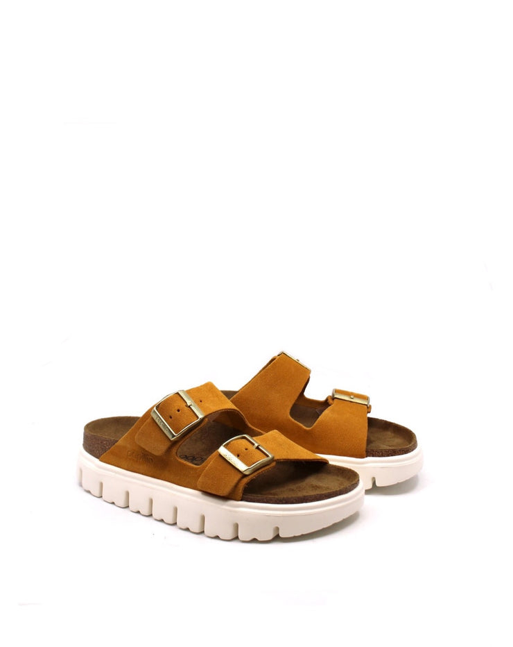 Birkenstock Arizona Chunky Apricot Suede Narrow - Dear Lucy