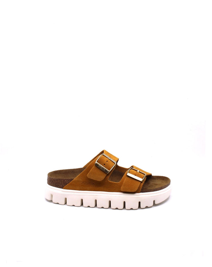 Birkenstock Arizona Chunky Apricot Suede Narrow - Dear Lucy