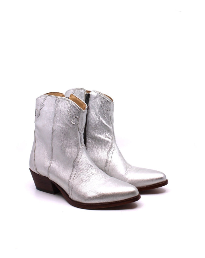 Free People New Frontier Western Boot Silver - Dear Lucy