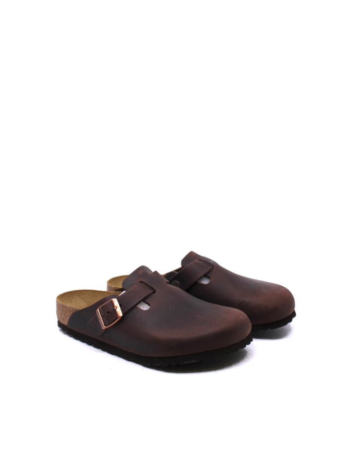 Birkenstock Boston Habana Leather Soft Footbed - Dear Lucy