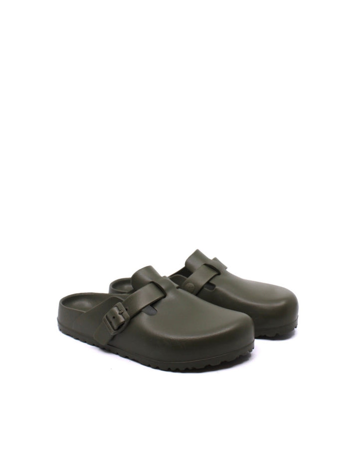 Birkenstock Boston EVA Khaki Narrow - Dear Lucy