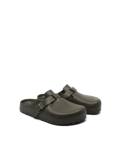 Birkenstock Boston EVA Khaki Narrow - Dear Lucy