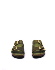 Birkenstock Arizona Big Buckle Green Olive Narrow - Dear Lucy